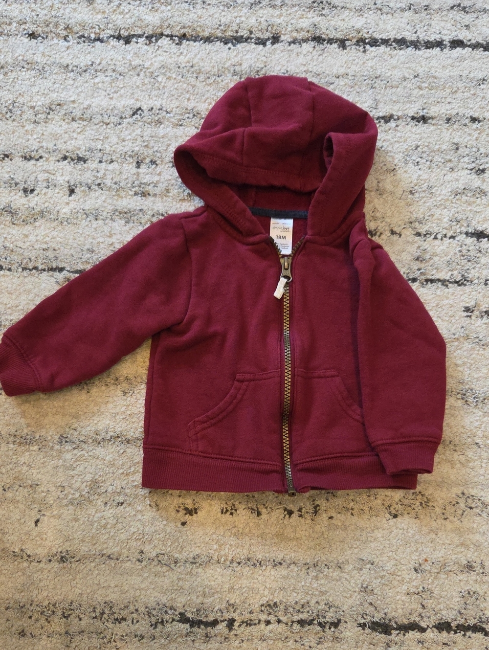 Carter's Red Zip-Up Hooded Jacket 18 Months